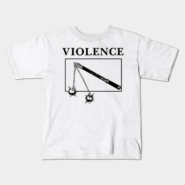 Violence - Hardcore punk designs Kids T-Shirt by Vortexspace